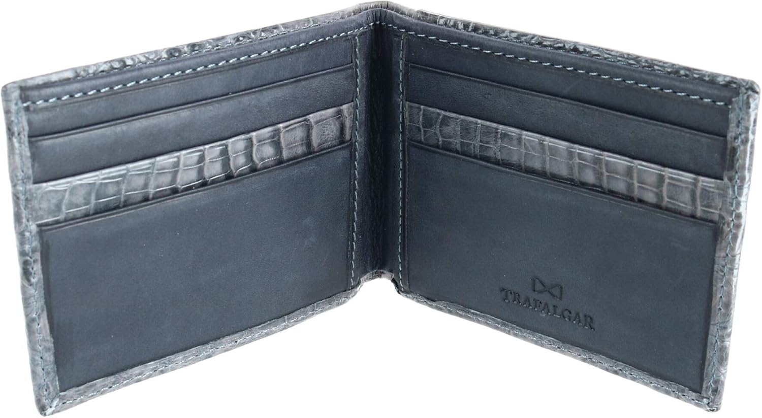 Vista 3 de Trafalgar Cartera biplegable de cocodrilo