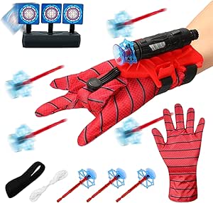 Spiderman Launcher Handschuh Set - Cosplay Mit Mask & Darts