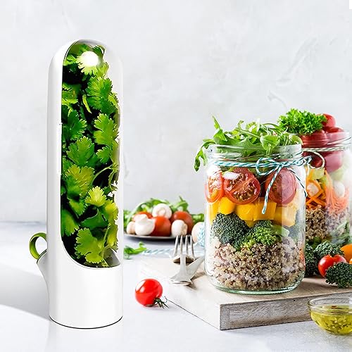 Miniatura 2 de Protector de hierbas para refrigerador, botella de conservación de verduras, contenedor de almacenamiento de hierbas, conservador de hierbas frescas