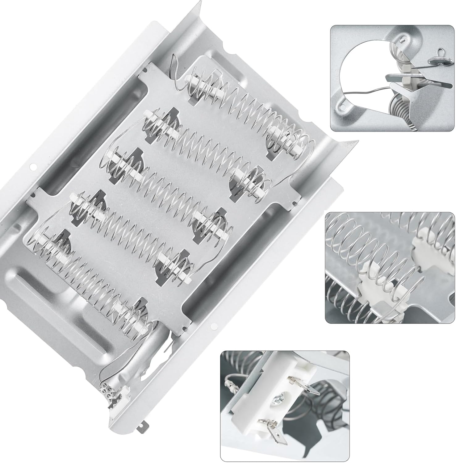 Dryer Heating Element Kit for Whirlpool WED4850HW0, WED49STBW1, WED4900XW0, WED4950HW0, WED4800XQ0, WED4800XQ1, WED4616FW0 Replacement