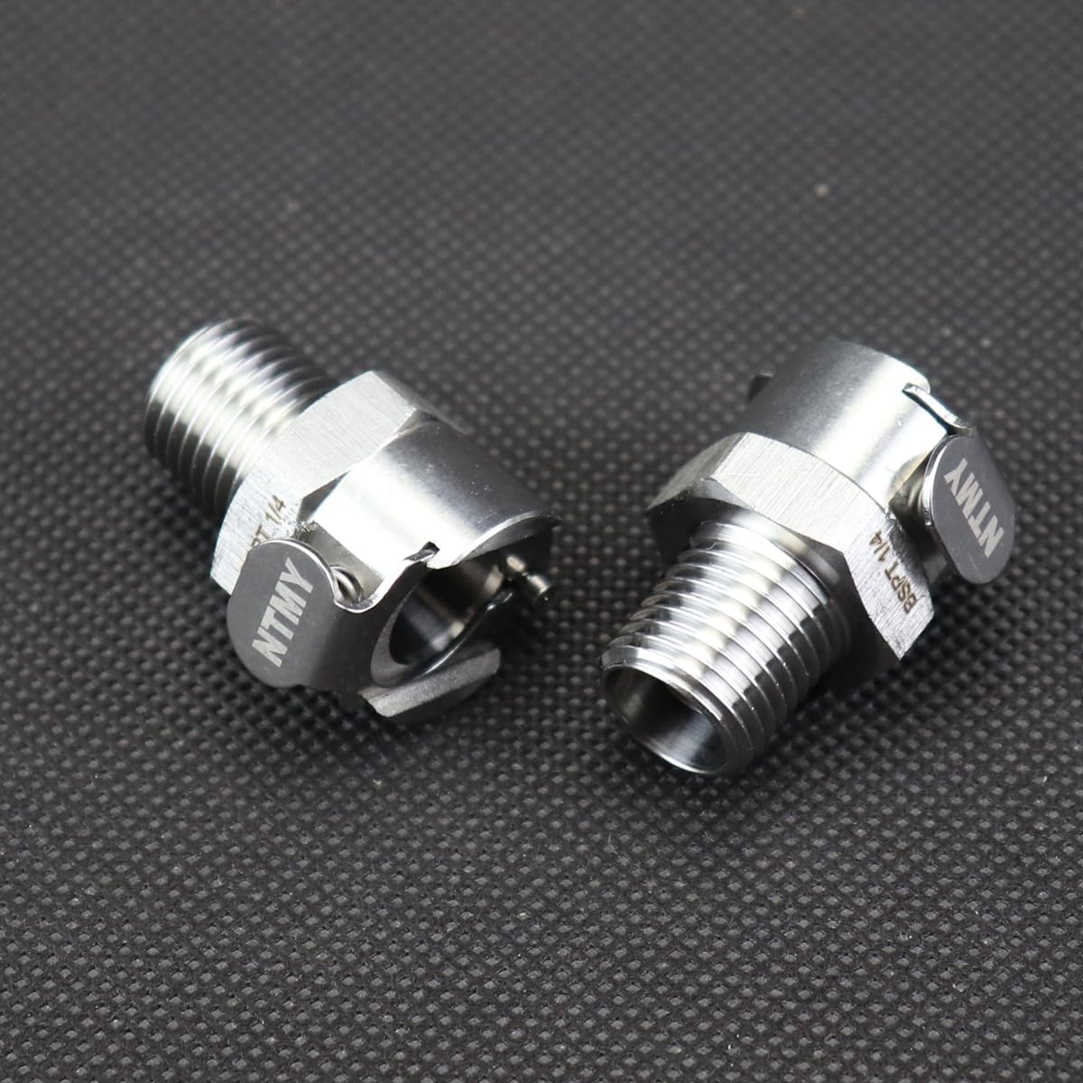 2 sets Triumph Gas Fuel Line Hose Pump Metal Quick Release Disconnect Coupling 1/4 BSPT Fits Triumph: 595 600 650 675 885 885i 1050 Speed Four Tiger Daytona Sprint TT600