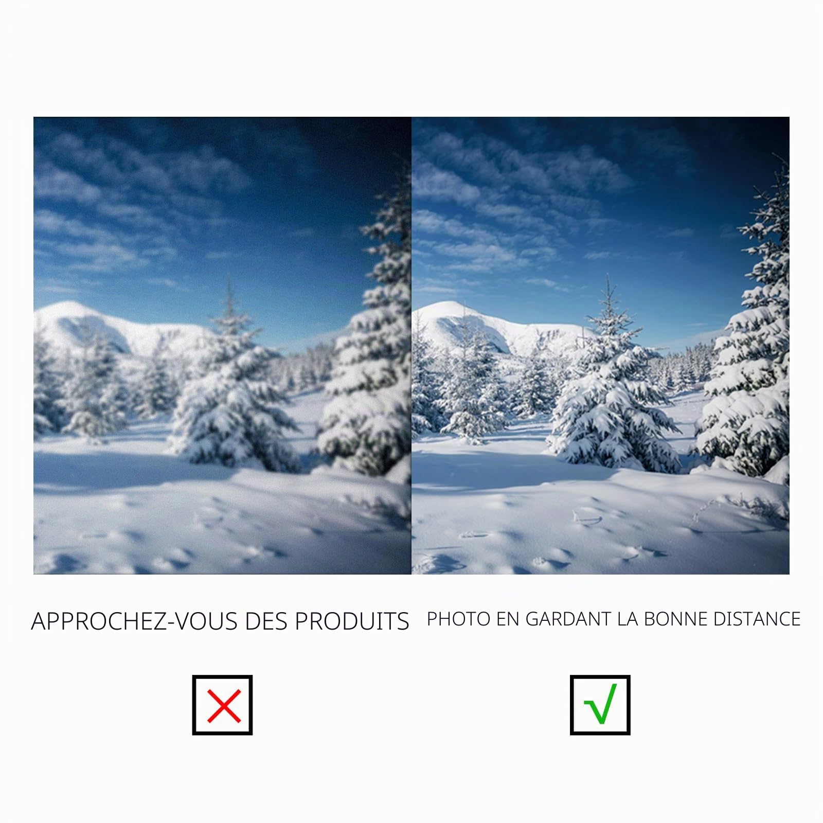 YongFoto 3x2,5m Hiver Neige Paysage Photographie Toile de Fond Arbre De Noël Montagne Enneigée Ciel Bleu Nature Paysage Fond De Noël Fête De Famille Enfants Portraits Photo Studio Props Vinyle