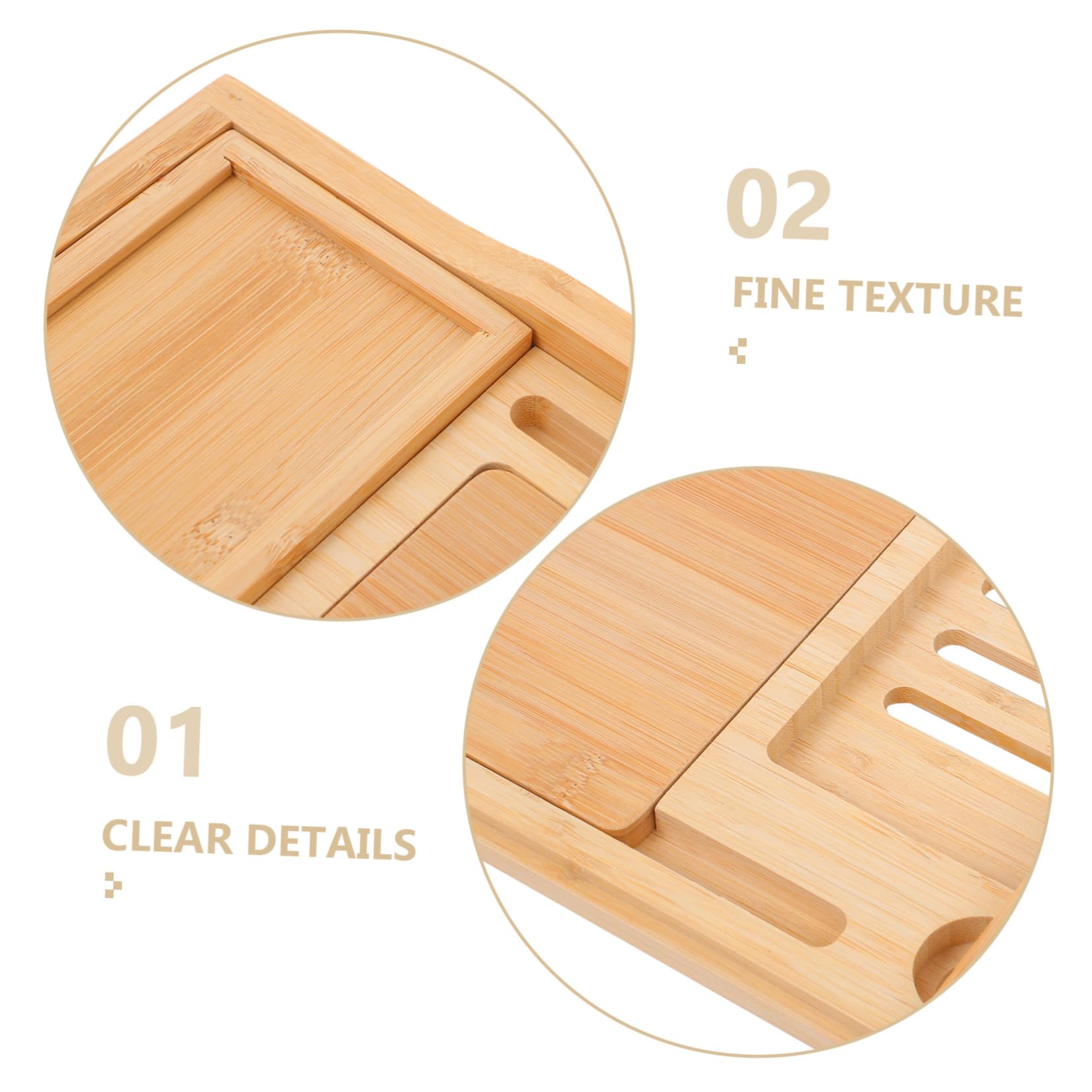 iplusmile Bandeja De Bambú Ajustable Multifuncional para Bañera con Soporte para Teléfono Organizador De Baño