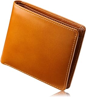[東京下町工房] 財布 メンズ 2つ折り 【日本製】 本革 イタリアンレザー ギフトボックス付 （キャメル） | ベジタブルタンニンレザー 経年変化 職人仕上げ ハンドメイド牛革 レザーウォレット 紳士財布 コンパクト財布 小銭入れ 札入れ カードポケット 証明書付 ギフト 就職祝い 昇進祝い 誕生日 記念日 父の日 母の日 敬老の日 クリスマス 贈り物