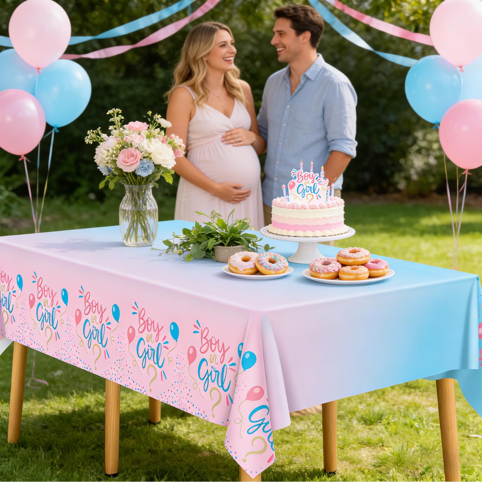 HNH 2 tovaglie usa e getta per rivelare il genere, 137 x 274 cm, decorazioni per feste di ragazzo o ragazza