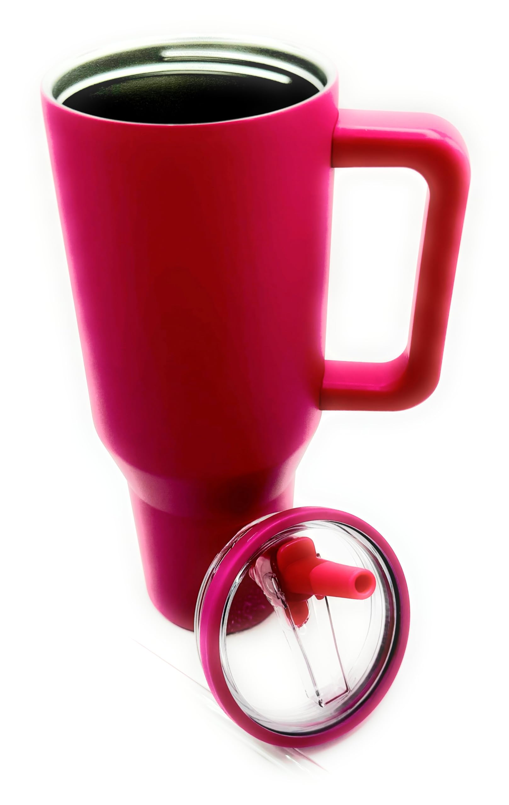 Thirst Trap Drinkware 40 oz Tumbler with Handle Flip Straw - Car Cup Holder Friendly Leak Proof Water