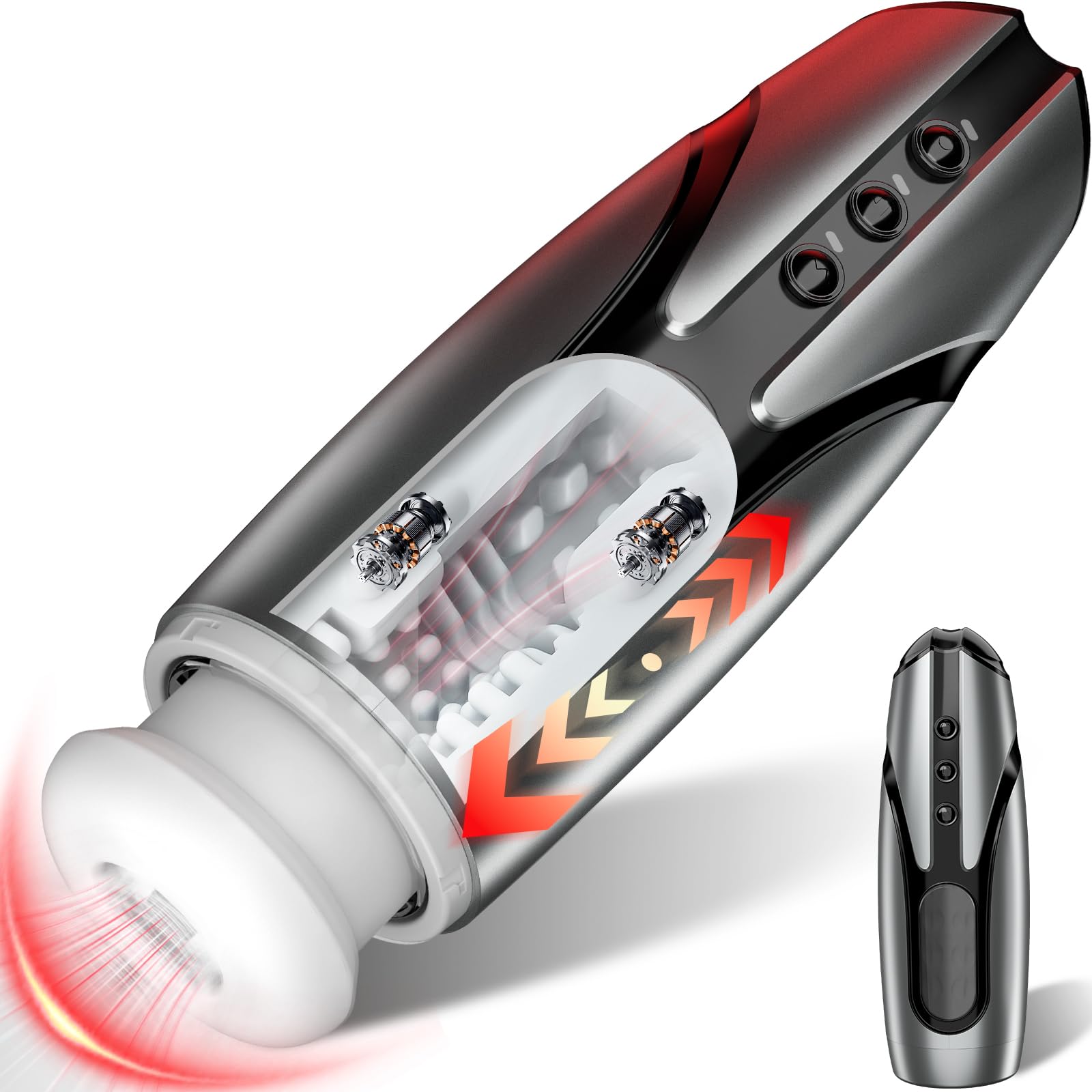 Masturvatore per Uomo con 7 Modalità di Vibrazione & Telescopica, Masturbatore Maschile per Pene Sex Toys Vibratore, Realistico Vagina Pocket Pussy Sexytoysys Coppia