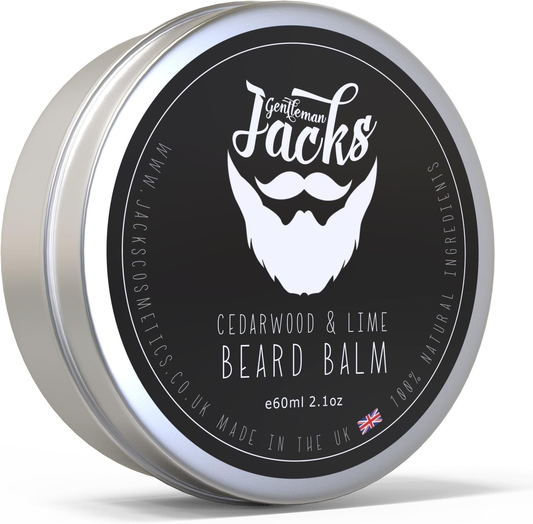 GENTLEMAN JACKS PREMIUM BEARD BALM -Made in the UK - 60ml Tin - Beard Moisturiser – Helps Naturally Thicken Your Beard-Recommended for all you Guys out there – Not Like Cheaper Greasy Brands-90 Day Super Simple Peace of Mind Guarantee