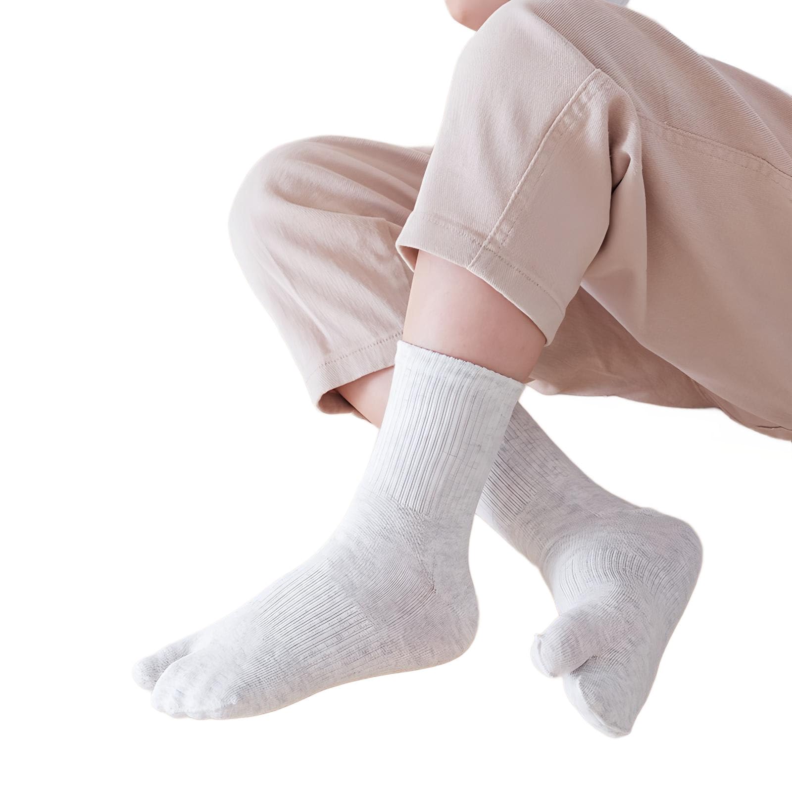 Tabi - Calcetines de algodón con puntera dividida, para correr, informales, para niños, niñas, adolescentes de 2 a 15 años, 6 pares