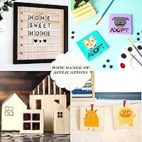 Vista 5 de 30 cuadrados de madera para manualidades, bloques cuadrados naturales en blanco de 1/4 de pulgada de grosor, bloques de madera sin terminar