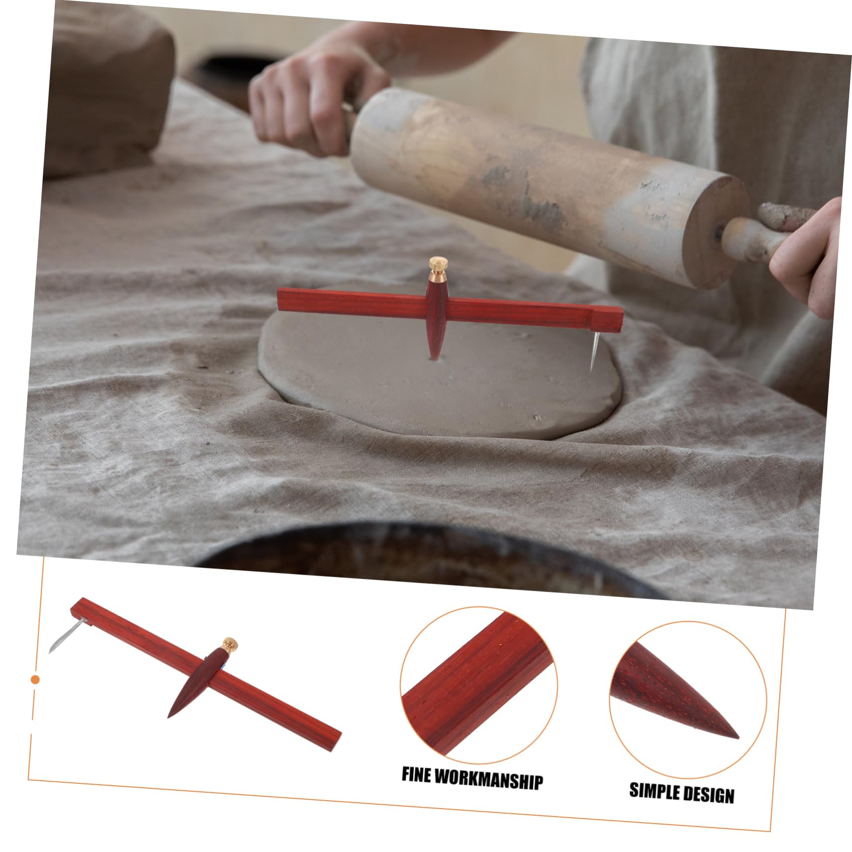 Cortador Circular para Cerámica de Madera, Brújula para Barro