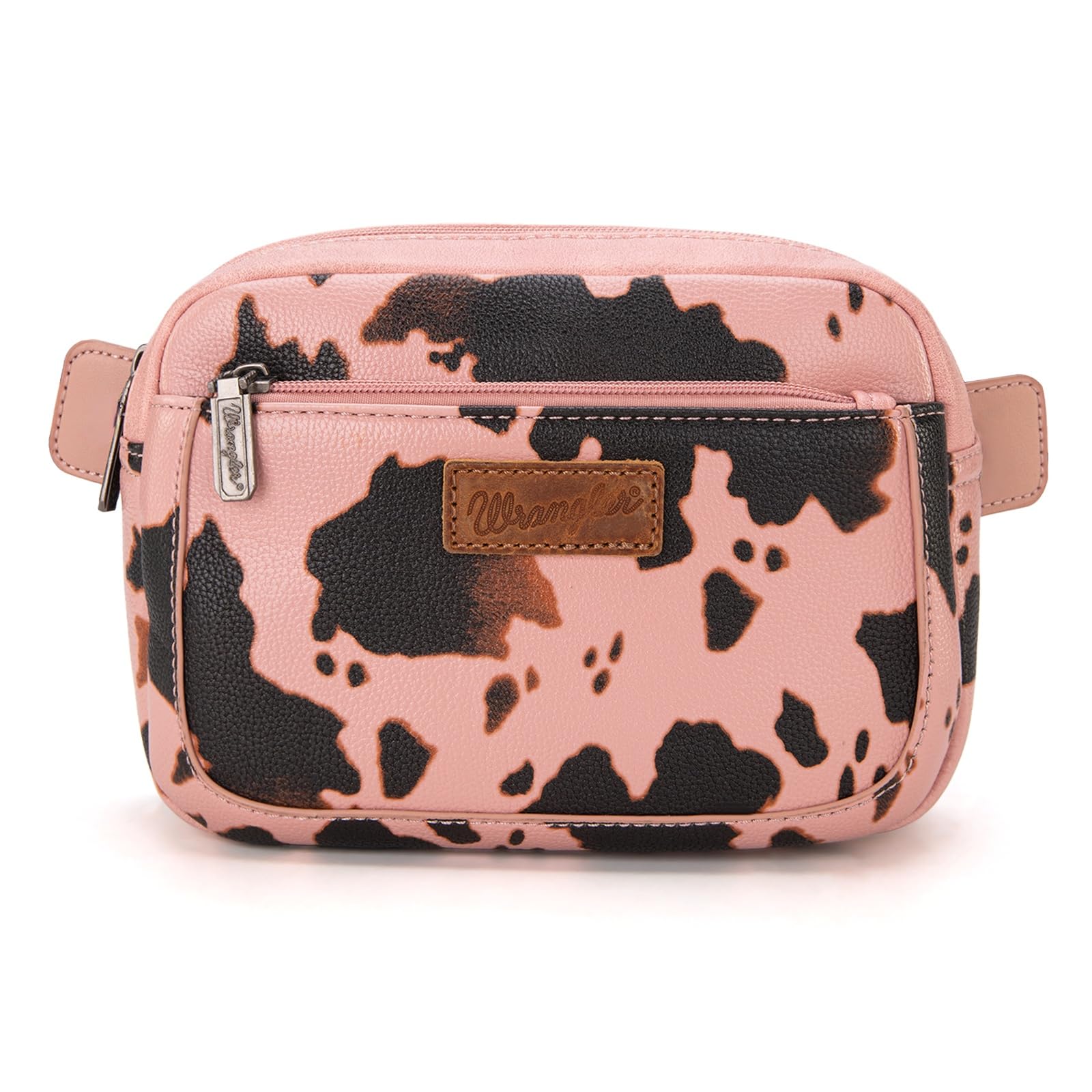 Wrangler Cow Print Waist Pack Western Belt Bag for Women with Adjustable Strap