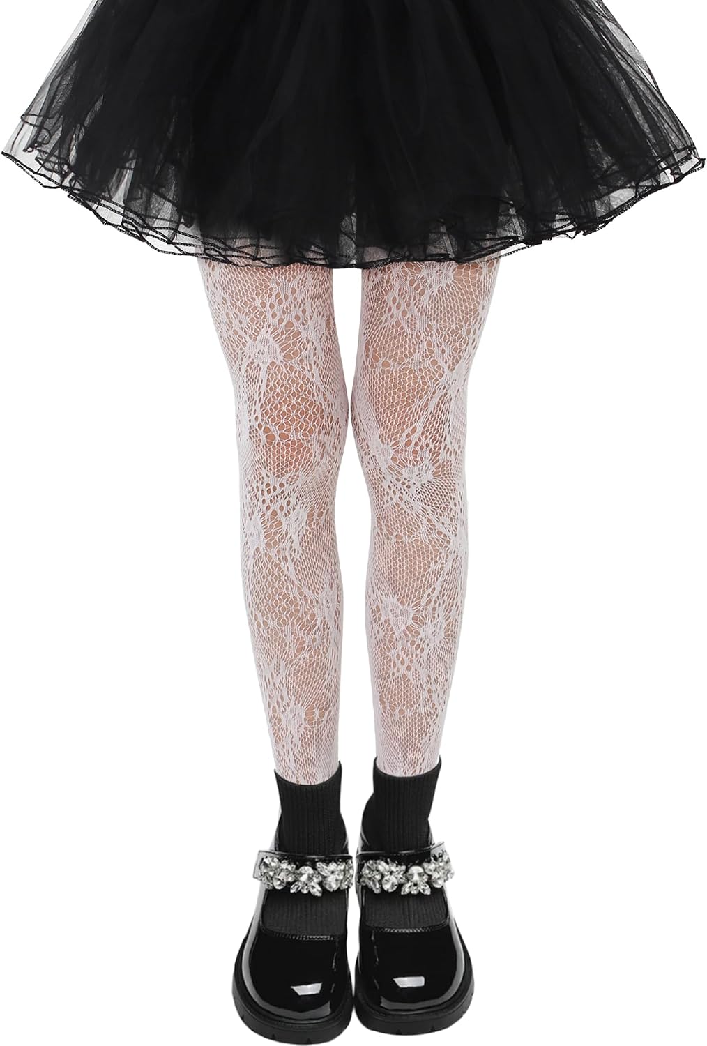 Girls Lace Fishnet Tights Toddler Sheer Patterned Stockings Hollow Dance Pantyhose for Kids Halloween Tights