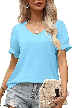 Women's Square Neck Cotton T-Shirts - Basic Fitted Tee For Layering