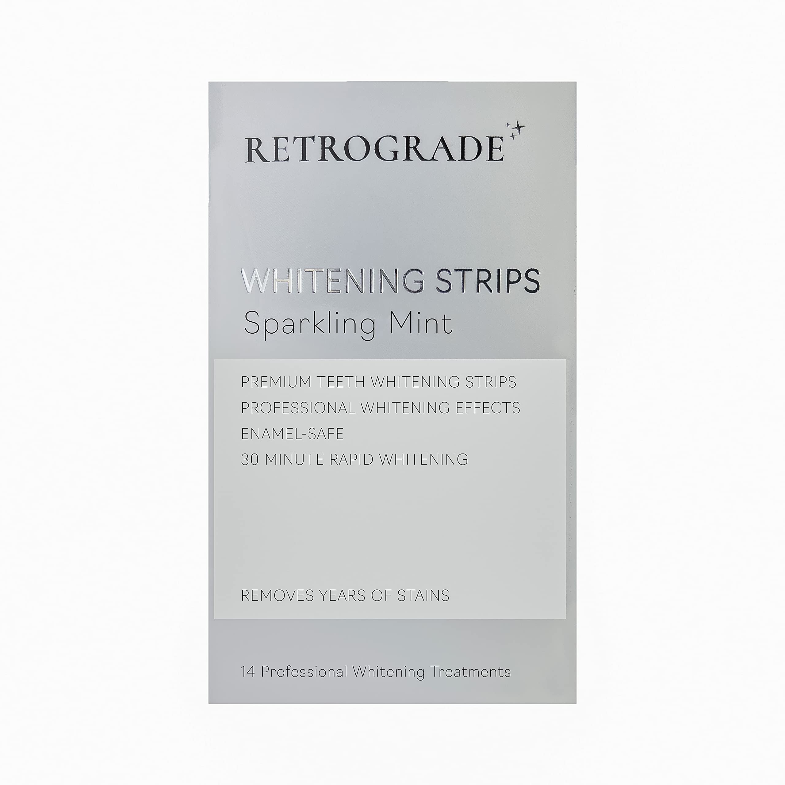 Retrograde Teeth Whitening Strips - Sensitive Teeth Whitening Strips - Enamel Safe - Deep Stain Removal - Professional