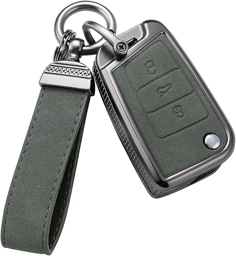 YO&YOYE Compatible con funda para llavero Volkswagen con llavero