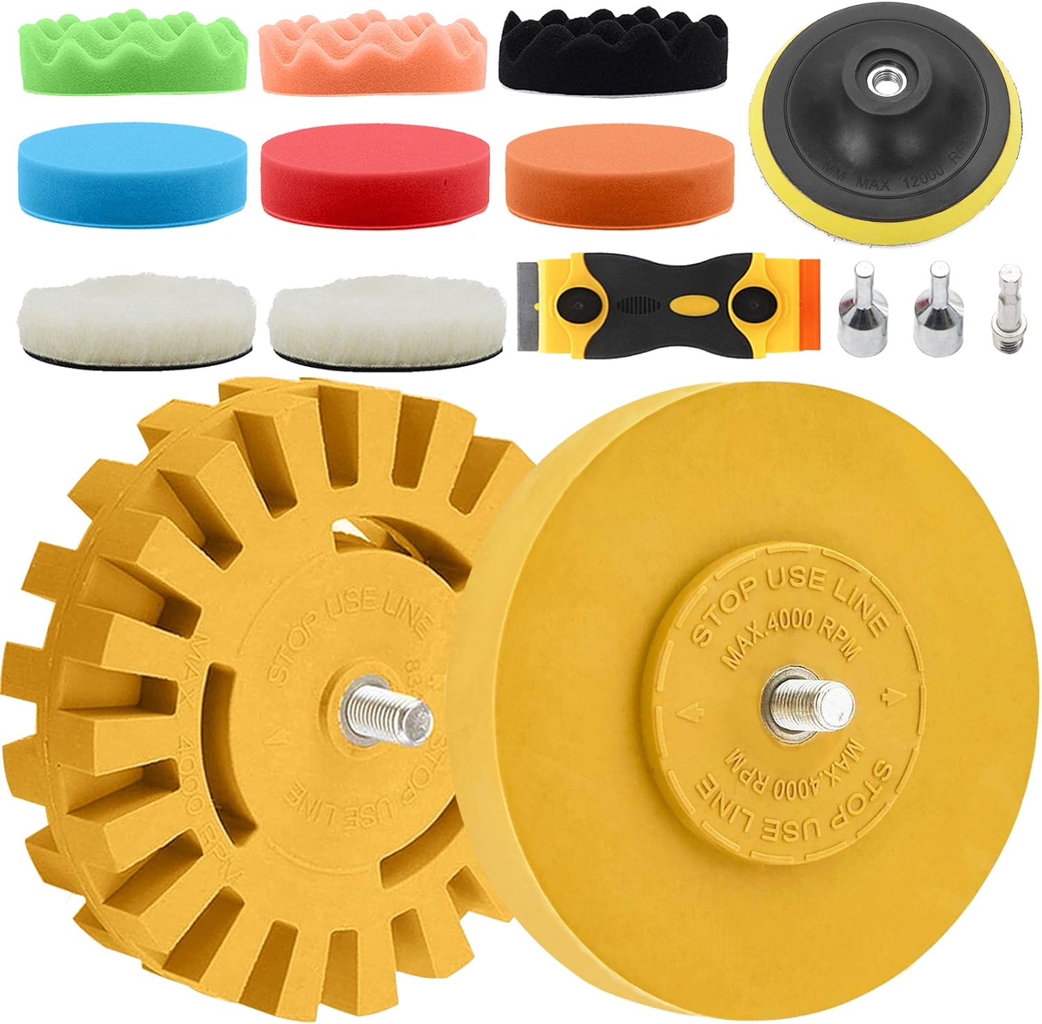 Remover Adhesive Decal Wheel Eraser Rubber YIPLED Wheel, Eraser Remover