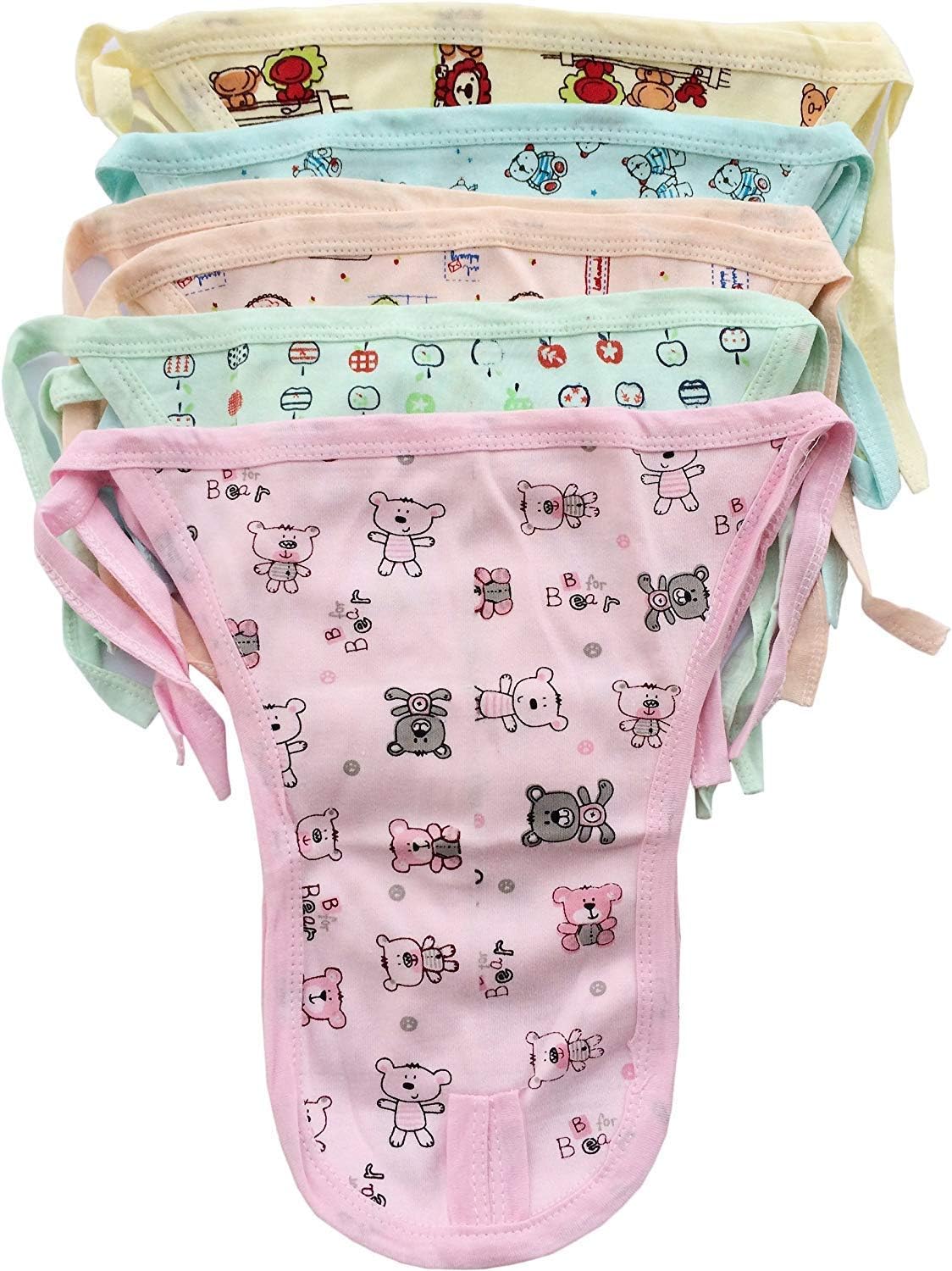 CUTEABLY New Born Baby Washable and Reuseable Printed 100% Cotton Soft Langot (Pack of 10) 1