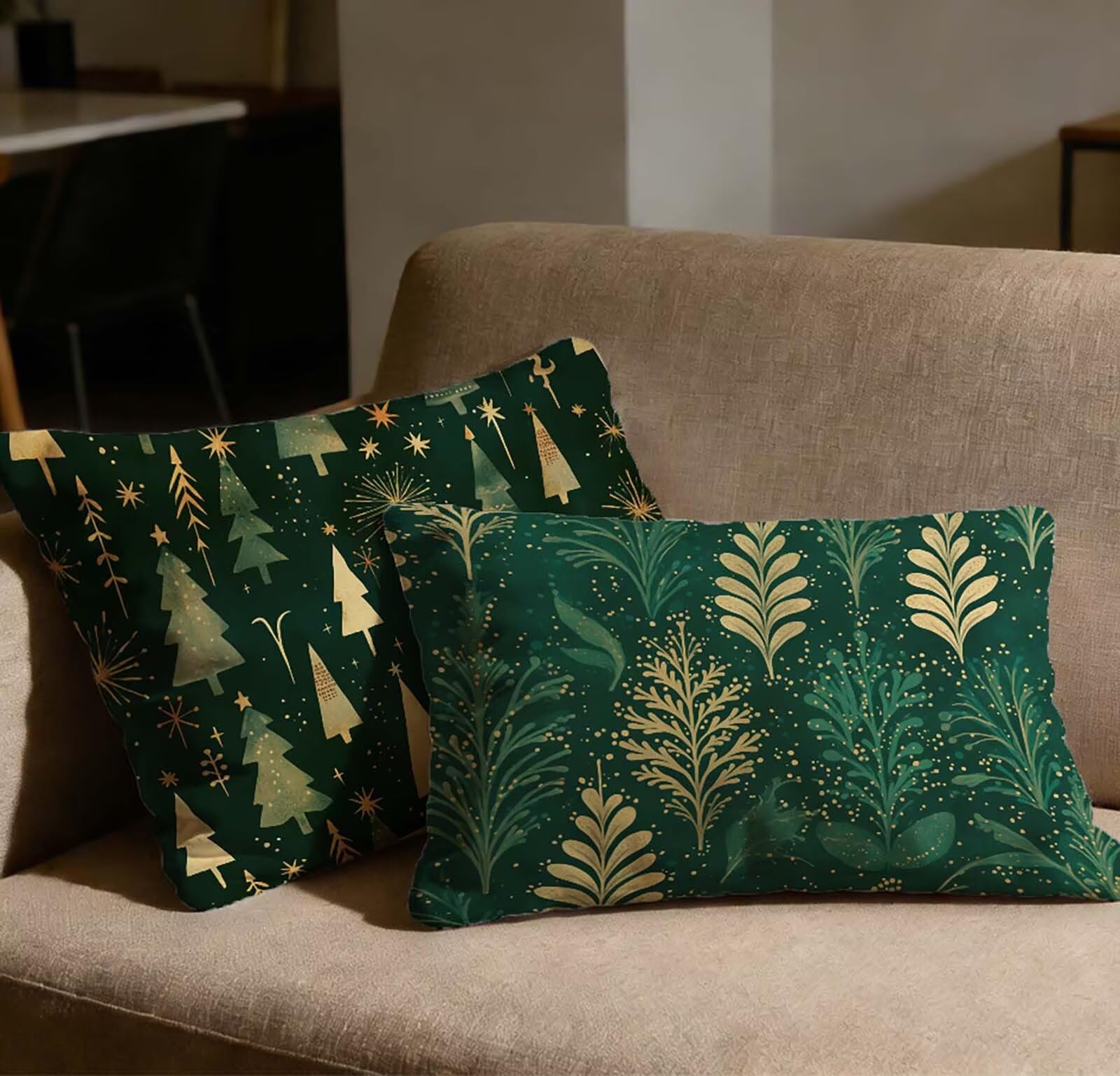 Housse coussin 50x70 velours vert : protégez vos oreillers avec un zip invisible