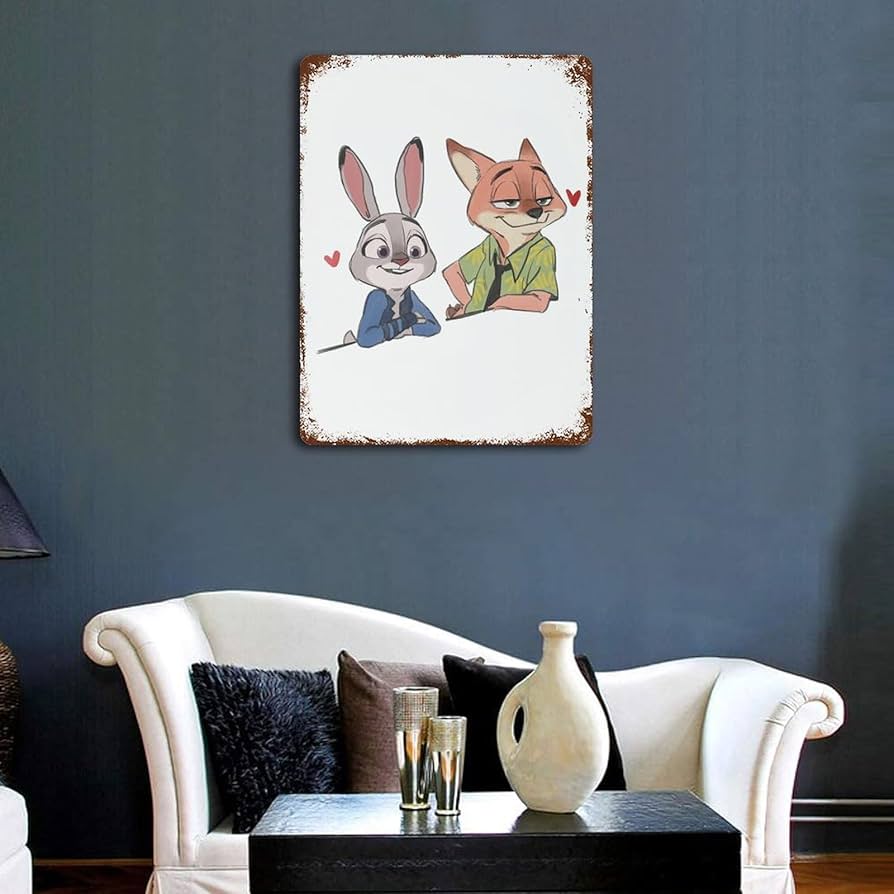 Amazon.co.jp: ブリキ看板 ビンテージ風 ズートピア (3) 金属