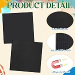 Supervitae 25 Pcs Mini Panneau magnétique de toile pour la peinture, 2,5x2.5 Inch Petits panneaux de toile avec carré d'aimant Mini L'art de carreaux minces DIY Cadeau d'artisanat pour écluse de réfrigérateur (noir)