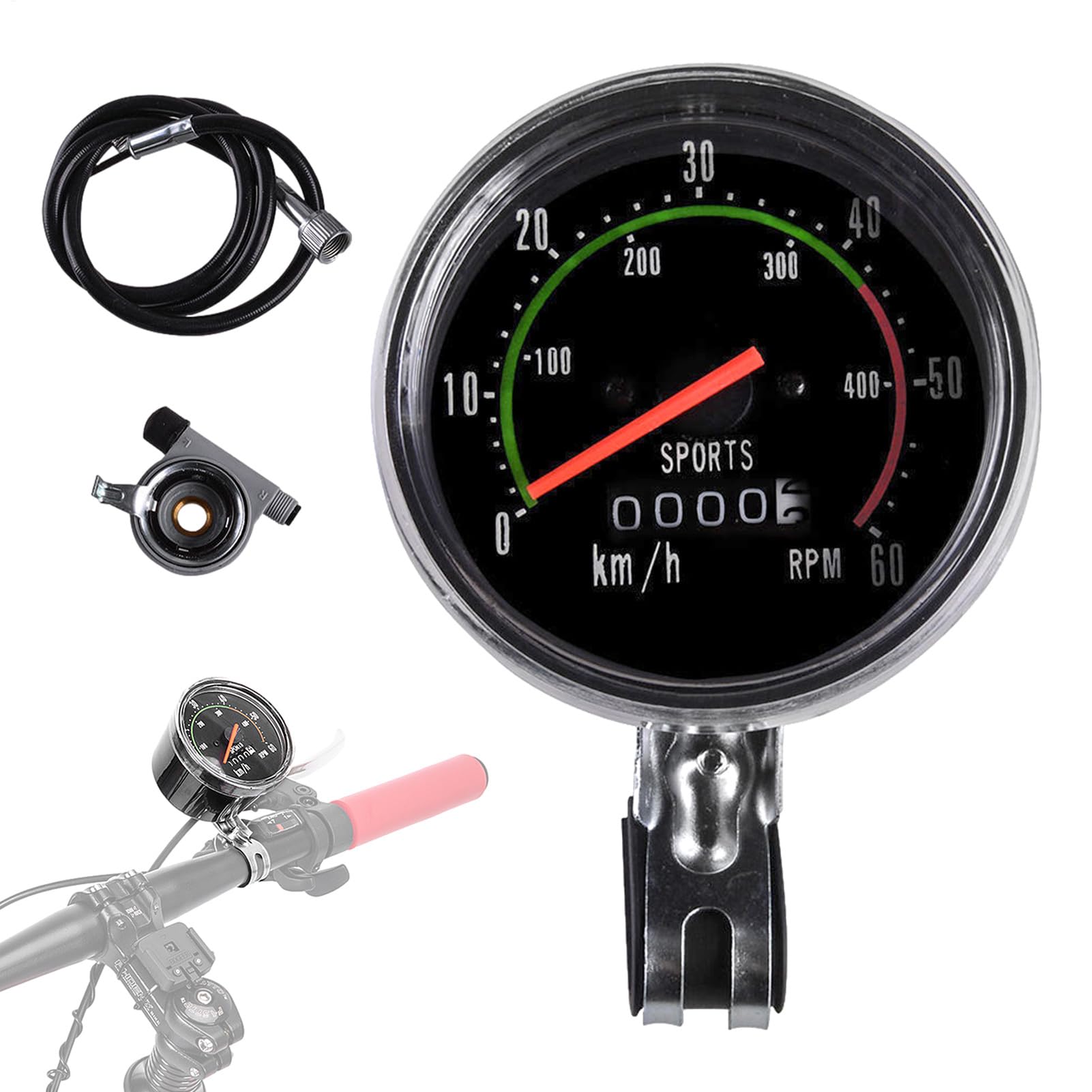 Compteur mécanique de code de vélo étanche avec affichage rétro - 8