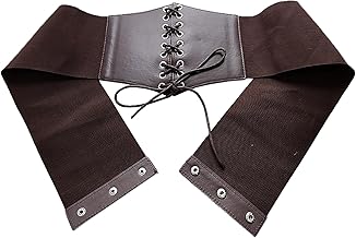 GNAUMORE Cuir Corset à Lacets Rétro,Chemise Ceinture Large de Mode,Corset Élastique en Cuir Synthétique pour Femme,Ceinture Corset pour Femme,Ceinture Tendance Élastique de Mode,Large Ceinture Rétro