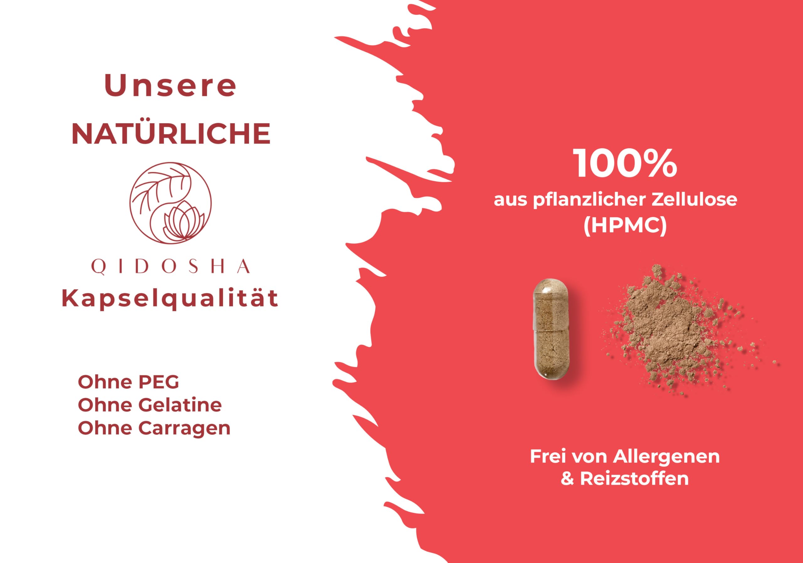 QIDOSHA® AHCC Kapseln, 90 Stk im Apothekerglas, 676 mg Shiitake-Extrakt je Tagesportion, davon 150mg Alpha-Glucane, deutsche Fertigung, jede Charge laborgeprüft