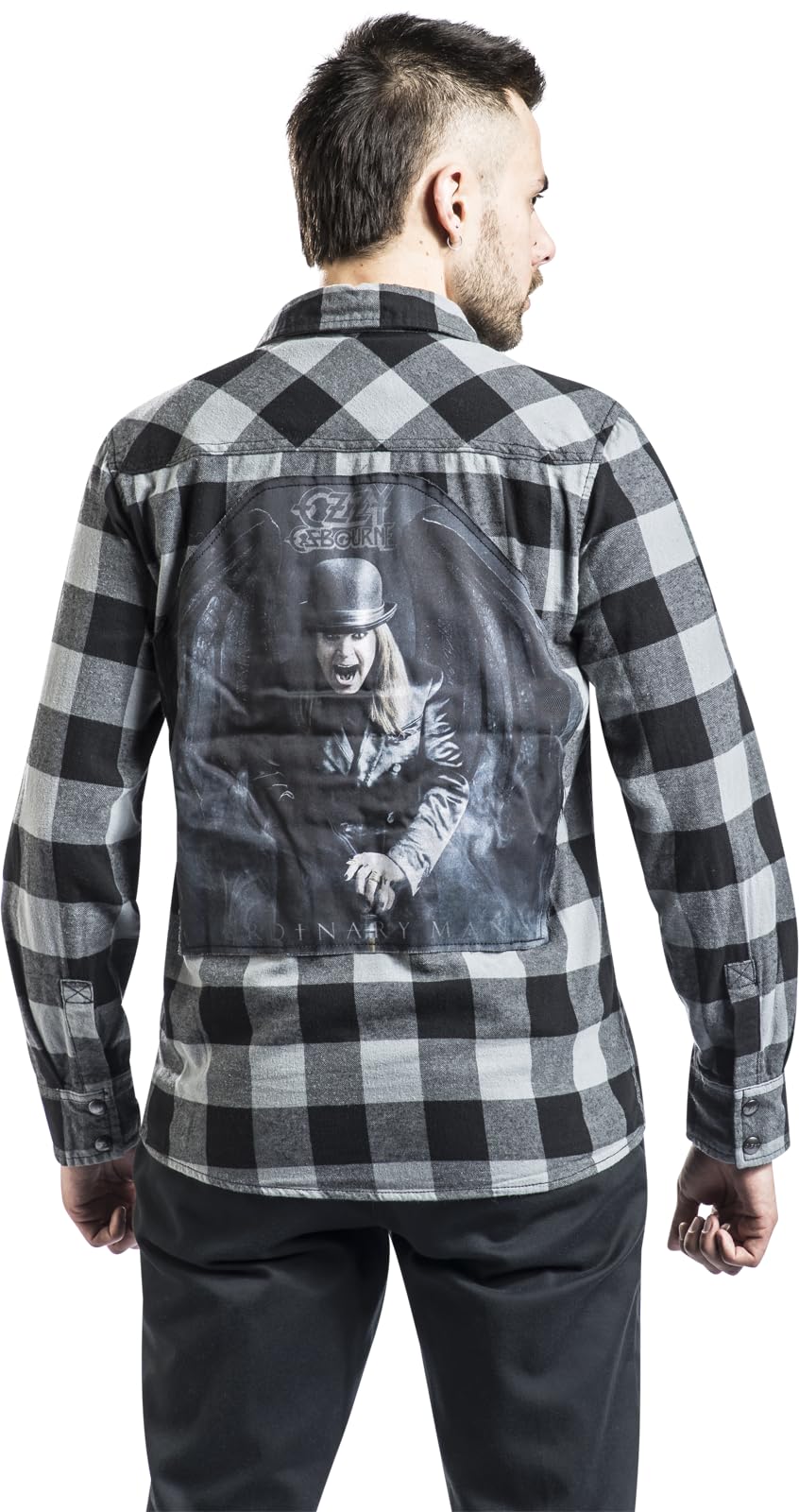 Ozzy Osbourne Check Shirt Männer Langarmhemd schwarz/grau XXL