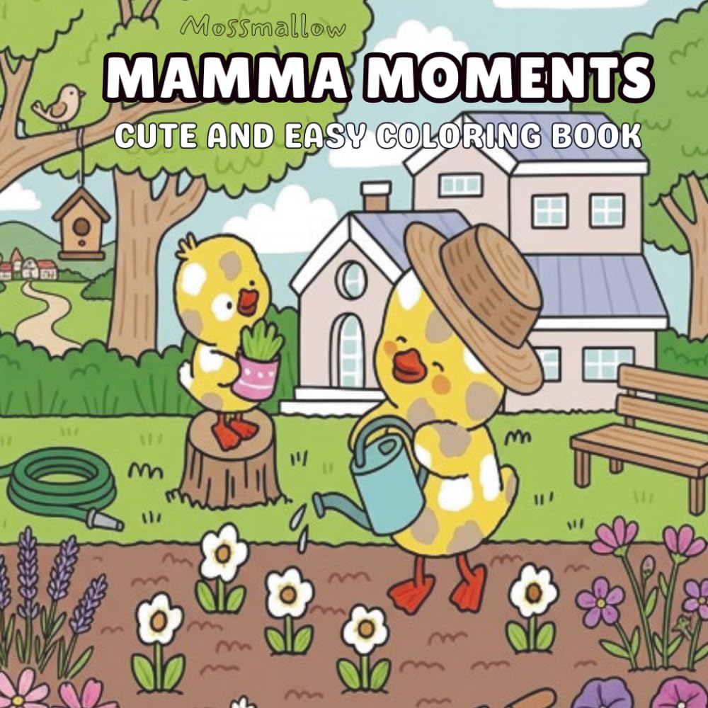 Mama Moments: A Coloring Book for Adults and Teens Featuring Heartwarming and Cute Mother-Child Scenes for Relaxation and Mindfulness