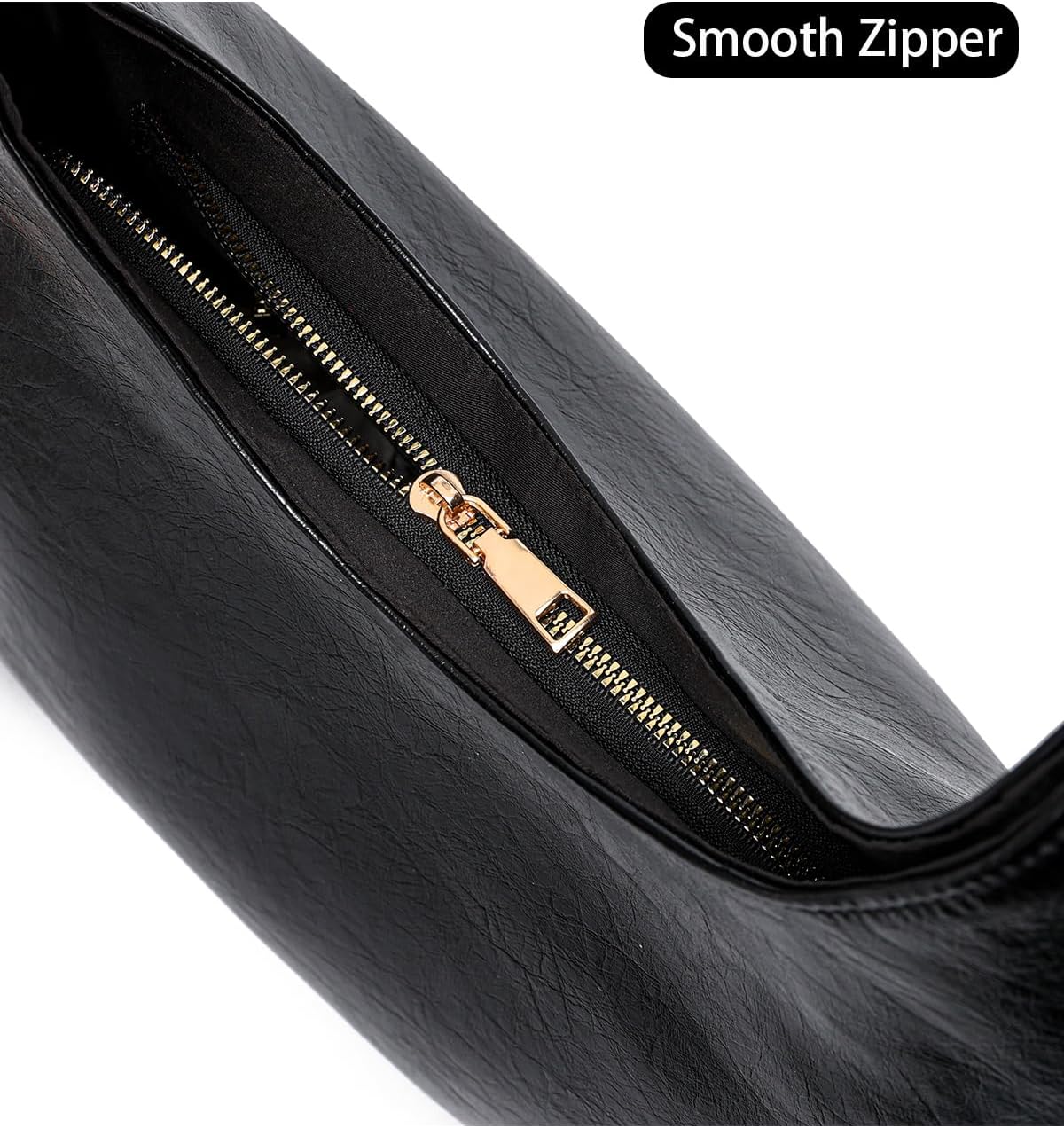 Leopard Suede Tote Bag for Women, Large Brown Slouchy Shoulder Hobo Handbag, Vegan Leather Purse With Zipper for Work - Image 5