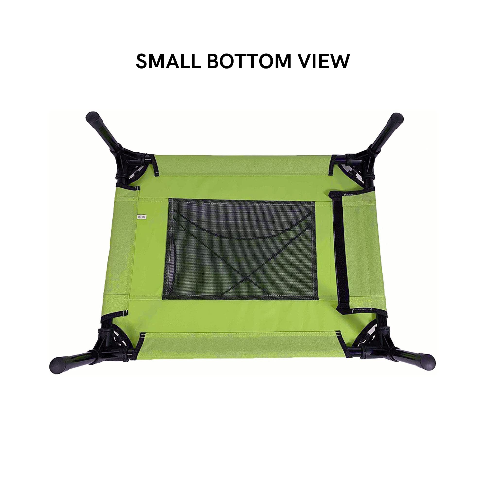 Midlee Green Dog Cot with Canopy (18" x 24")- Elevated Shade Tent Pet Bed