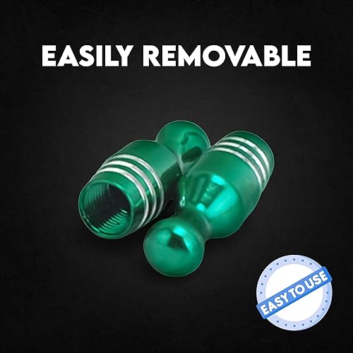 Miniatura 35 de Tapones para válvulas de neumáticos de automóvil, 4 unidades, cubiertas universales para vástagos, juego de tapas de válvula de neumático