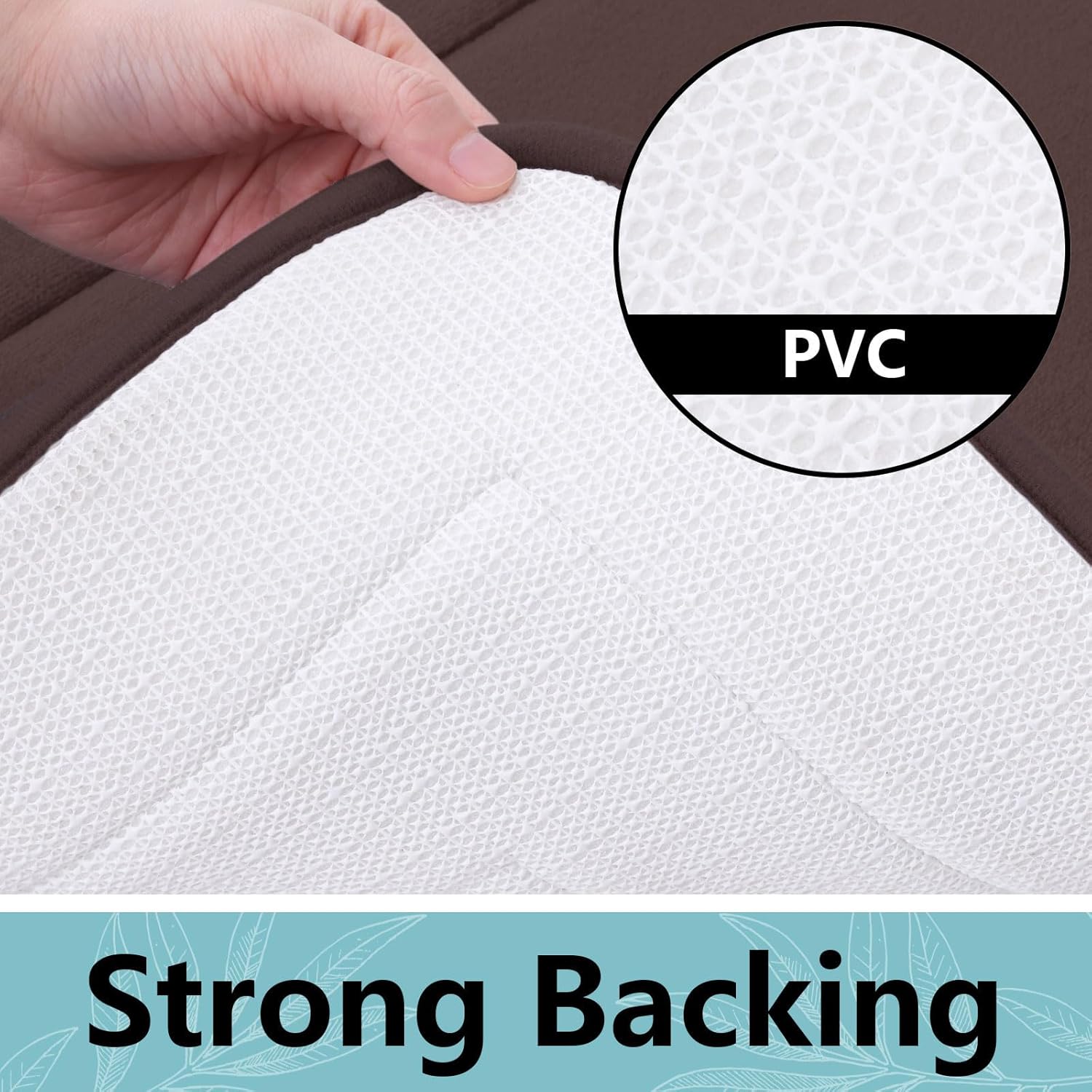 Arotive Memory Foam Bathroom Rug Mat 30x20, Ultra Soft and Absorbent Bath Mat, Machine Wash Dry, Comfortable Bath Rug Carpet for Bathroom Floor, Tub and Shower, Brown - Image 4