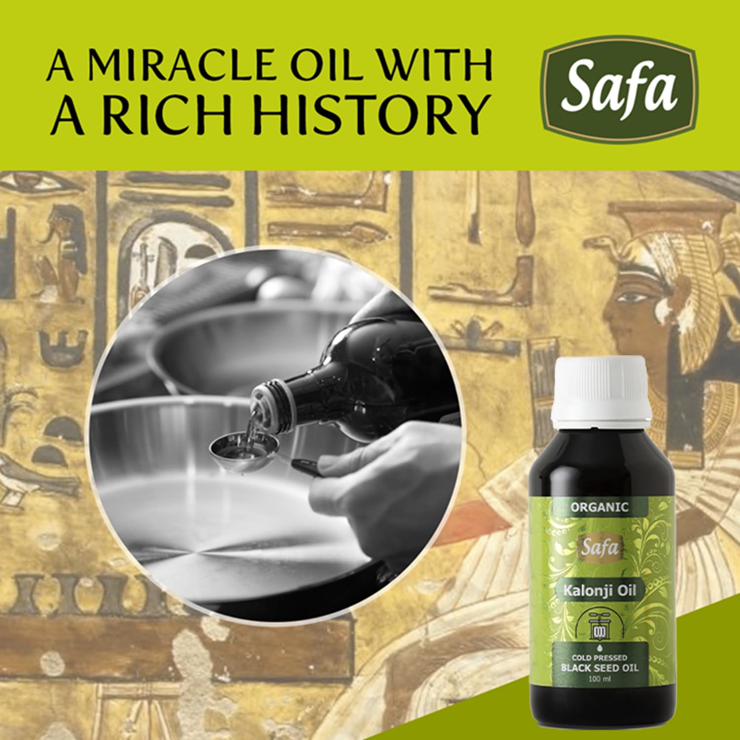 Safa Black Seed Oil Organic Cold Pressed Pure Kalonji Oil | Rich in Omega 3,6 & 9 Essential Fatty Acids | Promotes Immunity, Hair, Skin and Overall Health | Black Cumin Seed Oil | 100 ml X4 Pack of 4 Safa Black Seed Oil Organic Cold Pressed Pure Kalonji Oil | Rich in Omega 3,6 & 9 Essential Fatty Acids | Promotes Immunity, Hair, Skin and Overall Health | Black Cumin Seed Oil | 100 ml X4 Pack of 4