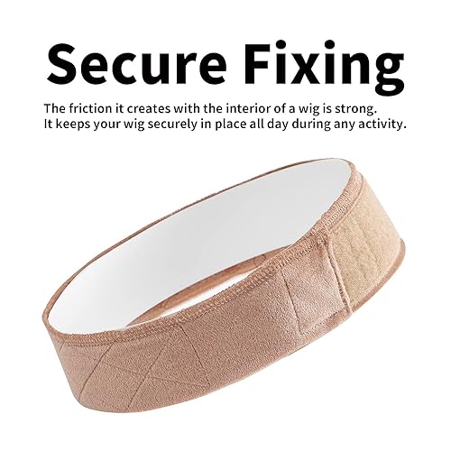 Miniatura 5 de Appearanz Bandas de agarre para peluca para mantener las pelucas en su lugar, paquete de 2 (beige)