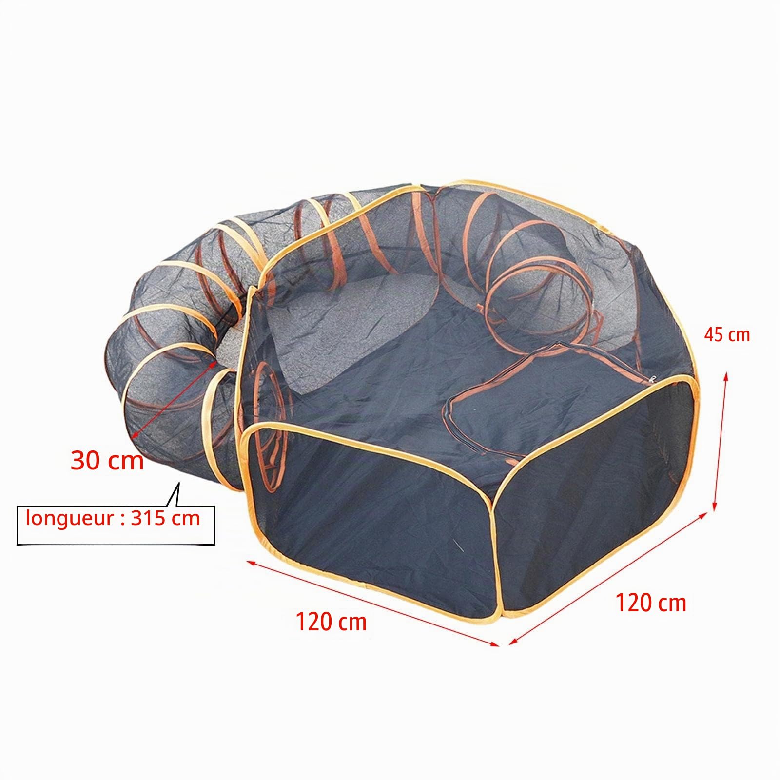 MagiDeal Tunnel pour Chat Jouets Chats d'intérieur interactifs Cage Portable Interactive à l'extérieur Tente de Jeu pour Animaux de Compagnie et Tunnel Tunnels