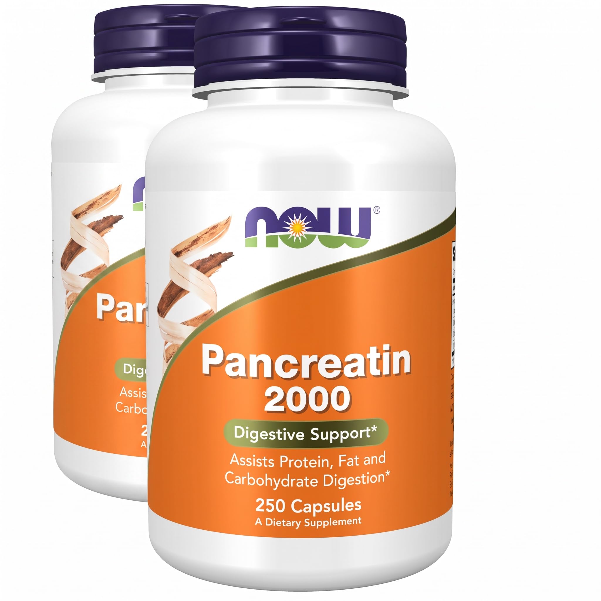 NOW Supplements, Pancreatin 2000, Protease, Amylase Enzymes, 250 Caps — Amazon image 9