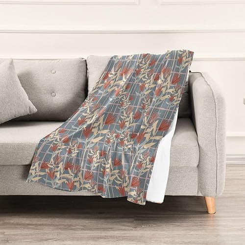 Miniatura 5 de Pastel Flower Silhouettes Ultra-Soft Flannel Fleece Blanket, Comfy Spring Flannel Fleece Blanket Adults Kids Chair Camping Couch Throws 60x90 Inches