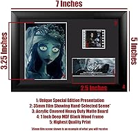 Vista 6 de Trend Setters Tim Burton's Corpse Bride - Velo de boda de Emily's - Presentación de escritorio MiniCell de FilmCells de 7 x 5 pulgadas - Con clip