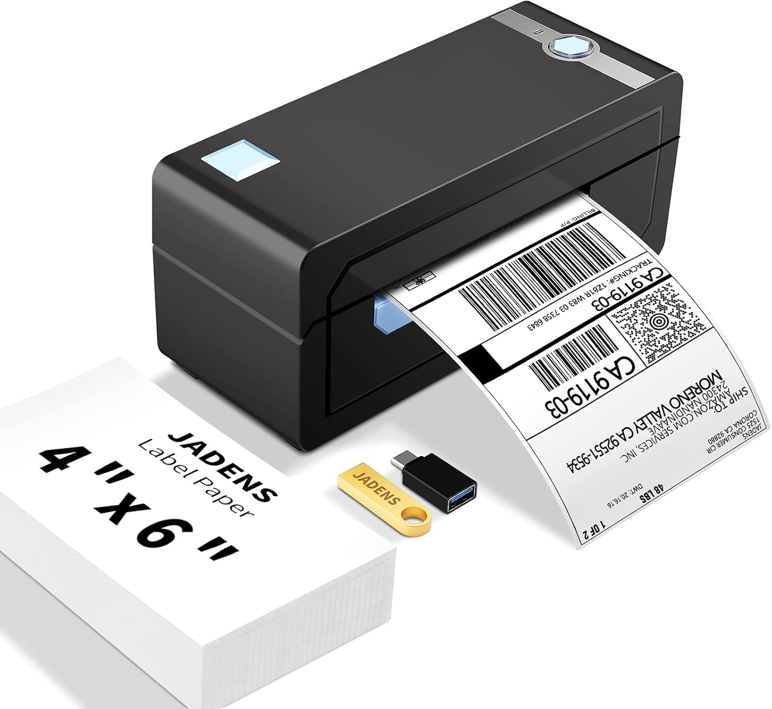 Bluetooth Thermal Label Printer 4x6 High Speed Shipping Label Printer Wireless Label Maker Support Windows Amp Android Amp Ios Usb For Mac Suitable - Wireless thermal shipping label printer