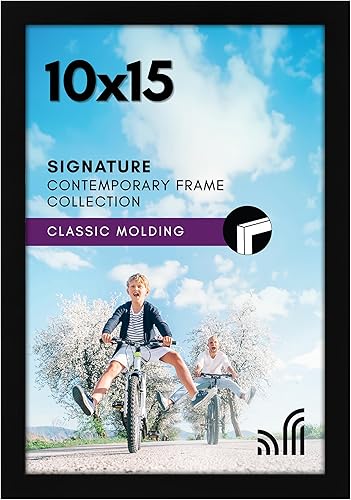 Vista 22 de Americanflat Marco de fotos de 10 x 13 pulgadas con vidrio inastillable - Colección Signature - Marcos de estilo galería hechos de madera de Negro