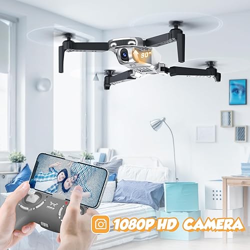 Miniatura 3 de NEHEME NH525 Drone con cámara HD 1080P para niños, mini juguetes voladores plegables, regalos de Navidad para niños y niñas, drones RC FPV