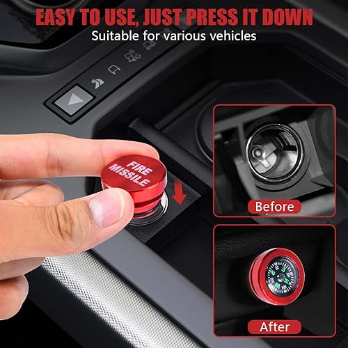 Miniatura 4 de Cubierta de aluminio para encendedor de cigarrillos de automóvil, 3 unidades, se adapta a la mayoría de vehículos con fuente de alimentación