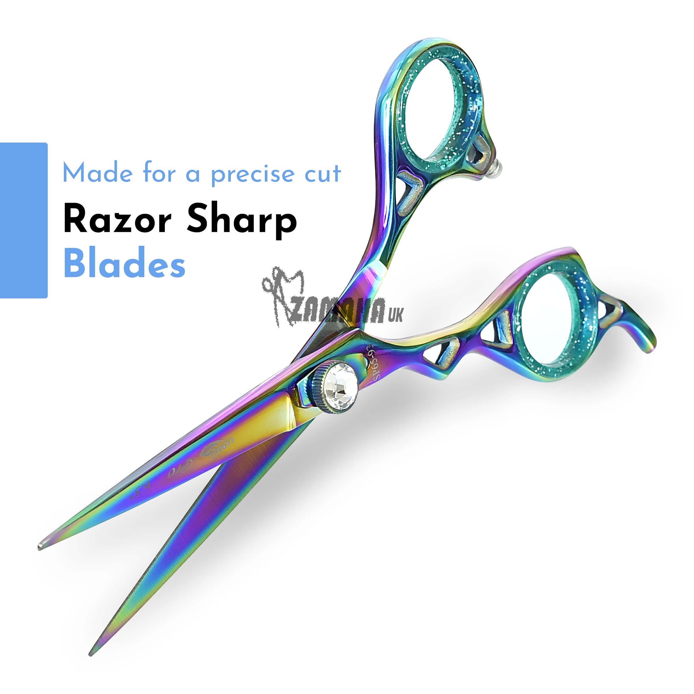 Tijeras profesionales de peluquería para zurdos, tijeras de adelgazamiento, tijeras de peluquería, tijeras de pelo de 6.5 pulgadas, tijeras de adelgazamiento para hombres y mujeres
