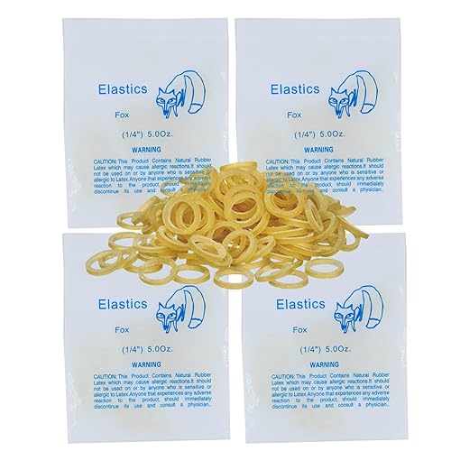 Paquete de 400 bandas elásticas de ortodoncia dentales elásticas intraorales (medianas, 5 onzas, 14 pulgadas (0.252 in))