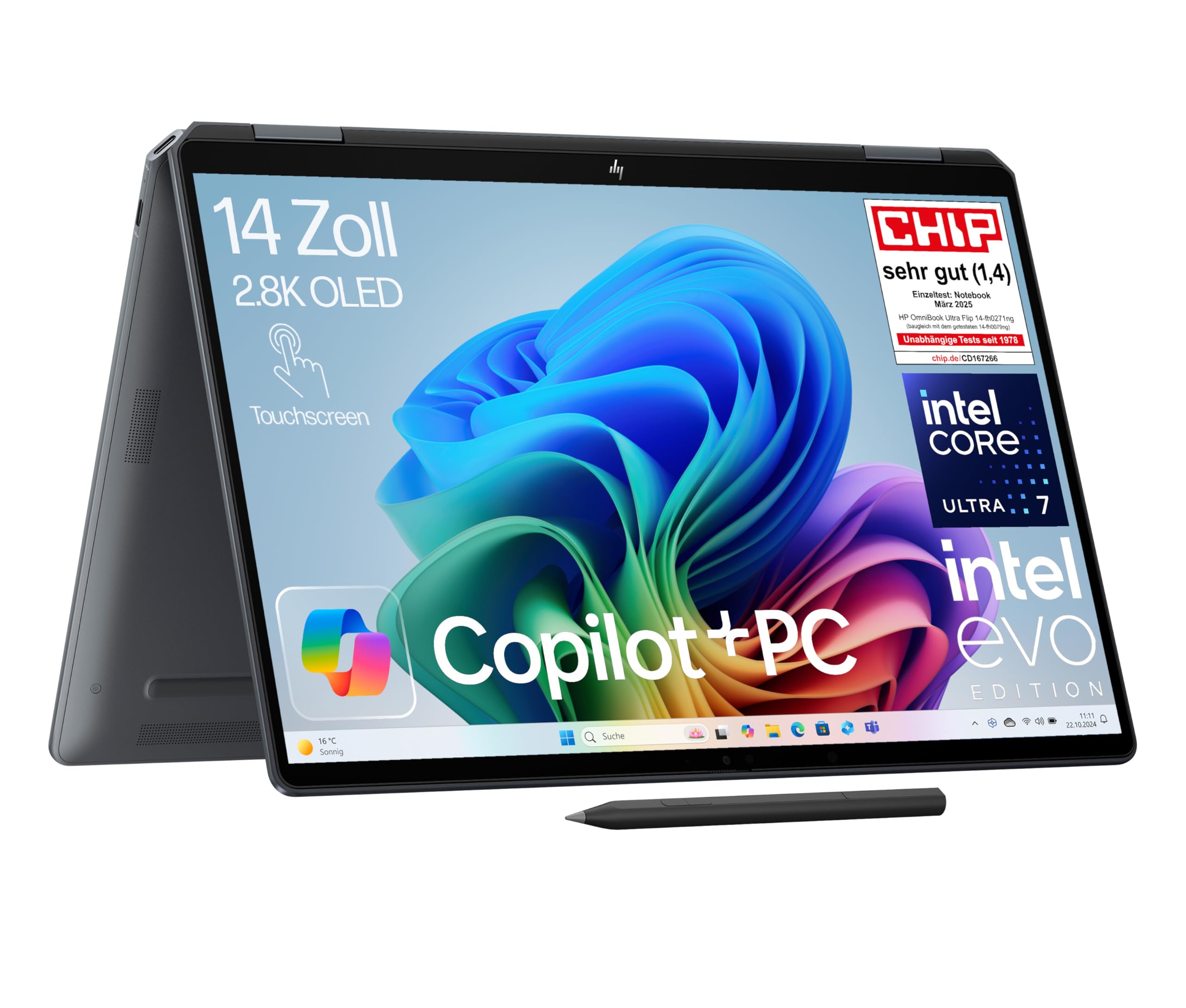 HP OmniBook Ultra Flip Next Gen AI Laptop | Intel Core Ultra 7