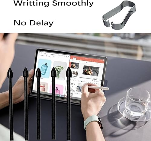 Miniatura 4 de Paquete de 5 puntas negras de repuesto para bolígrafo Tab S9 S compatibles con Samsung Galaxy Tab S9 UltraS9 Plus S Pen Tips de repuesto + 1 pinza