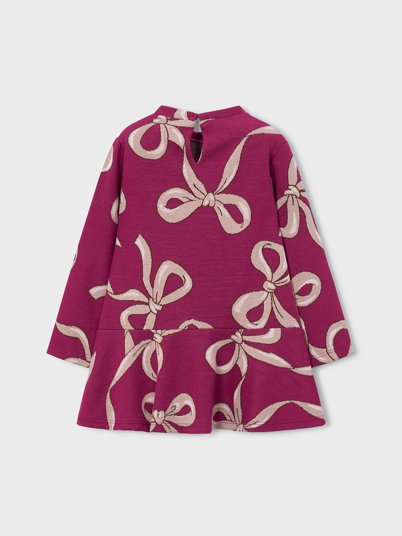 Mayoral Vestido Punto Jacquard Bolso para niña Framboise