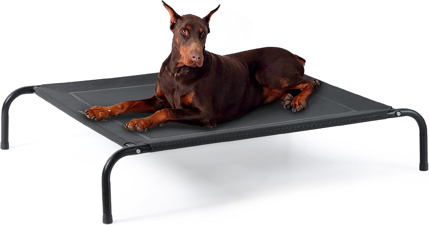 Bedsure XL Elevated Outdoor Dog Bed Raised Dog Cots Beds